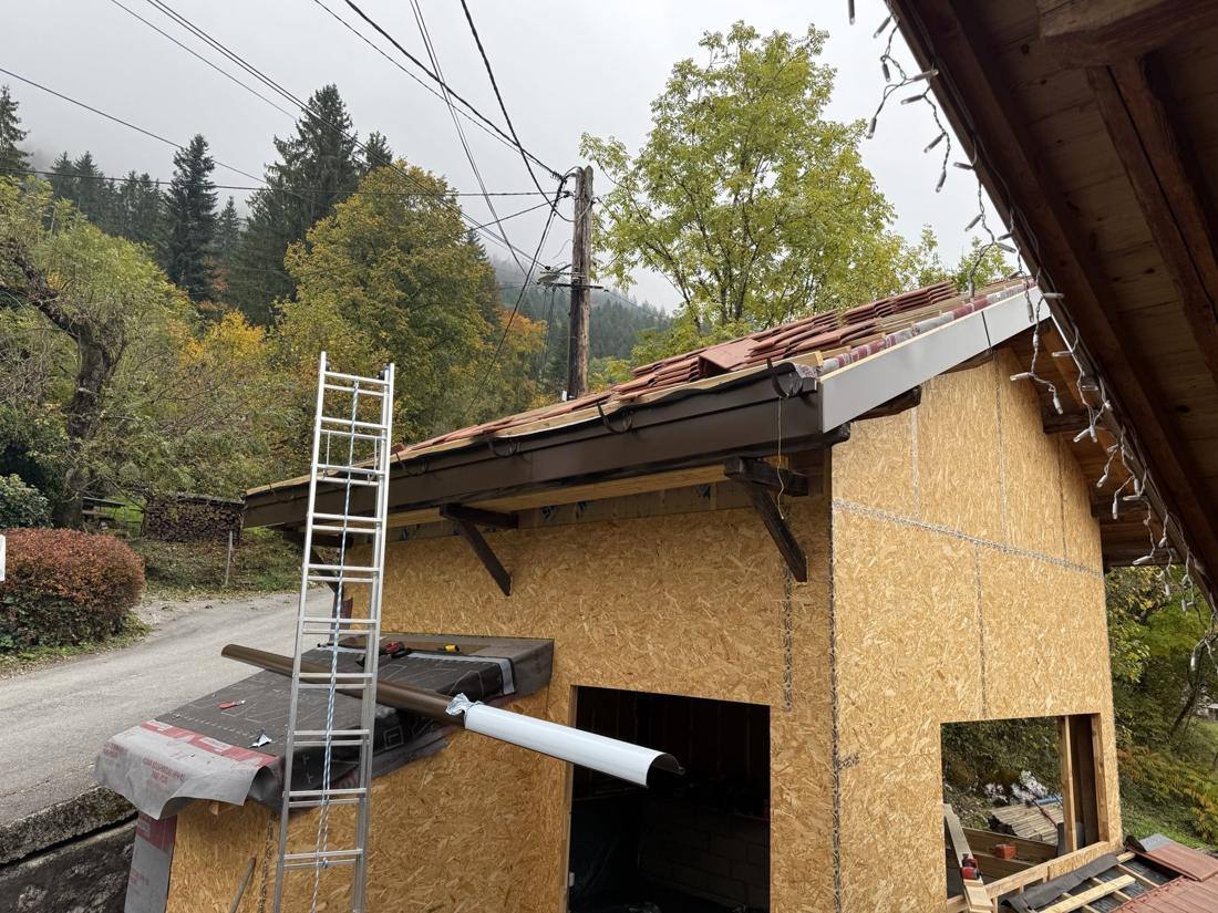 OSB sheathing &amp; guttering